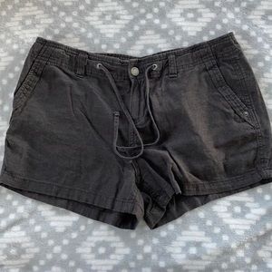 Gap Dark Brown Linen Blend Shorts With Drawstring